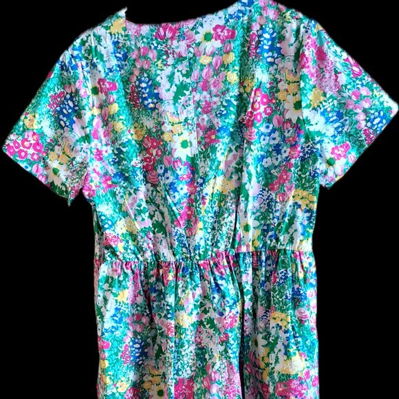 MEDIUM 100% cotton lovely floral midi dress from Vermont Country Store - Picture 4 of 10